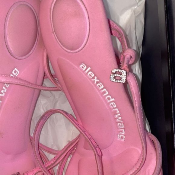 ALEXANDER WANG DAHLIA SANDAL HEELS SIZE 37 * - Picture 3 of 4